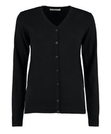 Women's Arundel v-neck cardigan long sleeve (classic fit) — Black
