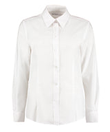 Women's workplace Oxford blouse long-sleeved (tailored fit) — White