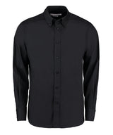 City business shirt long-sleeved (tailored fit) — Black