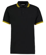 Tipped collar polo (classic fit) — Black/Yellow