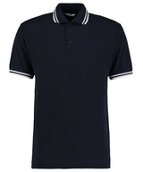 Tipped collar polo (classic fit) — Navy/White