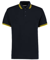 Tipped collar polo (classic fit) — Navy/Yellow