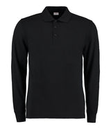 Piqué polo long-sleeved (classic fit) — Black