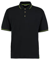 St Mellion polo (classic fit) — Black/Lime