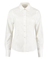 Women's corporate Oxford blouse long-sleeved (tailored fit) — White*