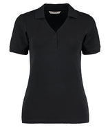 Sophia v-neck polo (regular fit) — Black