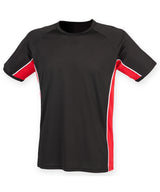 Performance panel t-shirt — Black/Red/White