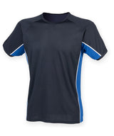 Performance panel t-shirt — Navy/Royal/White