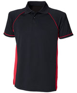 Panel performance polo — Black/Red/Red