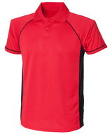 Panel performance polo — Red/Black/Black