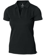 Women’s Harvard v-neck – stretch deluxe polo — Black