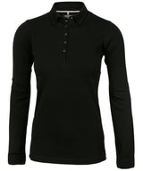 Women’s Carlington – deluxe long sleeve polo — Black