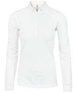 Women’s Carlington – deluxe long sleeve polo — White