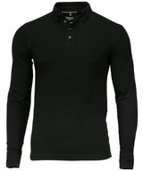 Carlington – deluxe long sleeve polo — Black