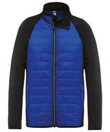 Dual-fabric sports jacket — Dark Royal/Black