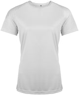 Ladies' short-sleeved sports T-shirt — White