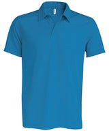 Men's short-sleeved polo shirt — Aqua Blue