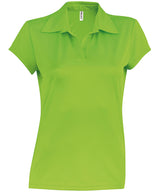 Ladies' short-sleeved polo shirt — Lime