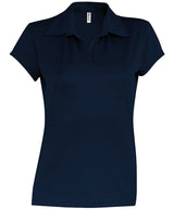 Ladies' short-sleeved polo shirt — Navy
