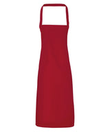 100% Organic Cotton Bib Apron — Burgundy