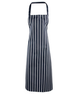 Striped bib apron — Navy/White