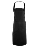 Cotton bib apron, organic and Fairtrade certified — Black