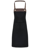 Espresso bib apron — Black/Brown