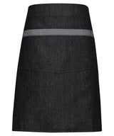Domain contrast denim waist apron — Black Denim