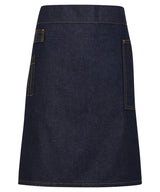 Division waxed-look denim waist apron — Indigo Denim