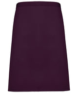 Colours mid-length apron — Aubergine