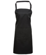 Colours bib apron with pocket — Black