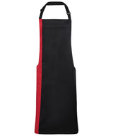 Contrast bib apron — Black/Red
