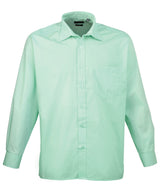 Long sleeve poplin shirt — Aqua