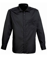 Long sleeve poplin shirt — Black*