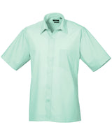 Short sleeve poplin shirt — Aqua