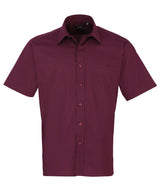 Short sleeve poplin shirt — Aubergine
