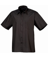 Short sleeve poplin shirt — Black*