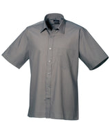 Short sleeve poplin shirt — Dark Grey*