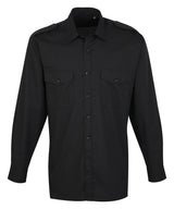 Long sleeve pilot shirt — Black