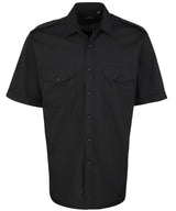 Short sleeve pilot shirt — Black