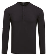 Long John roll-sleeve tee — Black