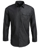 Jeans stitch denim shirt — Black Denim