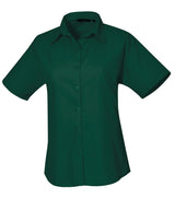 Women's short sleeve poplin blouse — Bottle