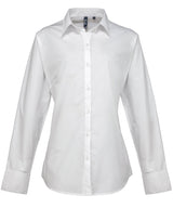 Women's supreme poplin long sleeve shirt — White