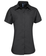 Women's supreme poplin short sleeve shirt — Black