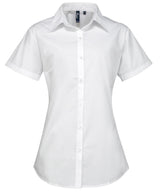 Women's supreme poplin short sleeve shirt — White