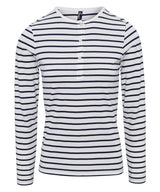Women's Long John roll-sleeve tee — White/Navy