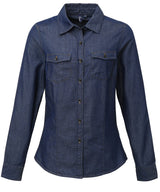 Women's jeans stitch denim shirt — Indigo Denim