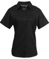 Women's signature Oxford short sleeve shirt — Black