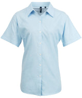 Women's signature Oxford short sleeve shirt — Light Blue